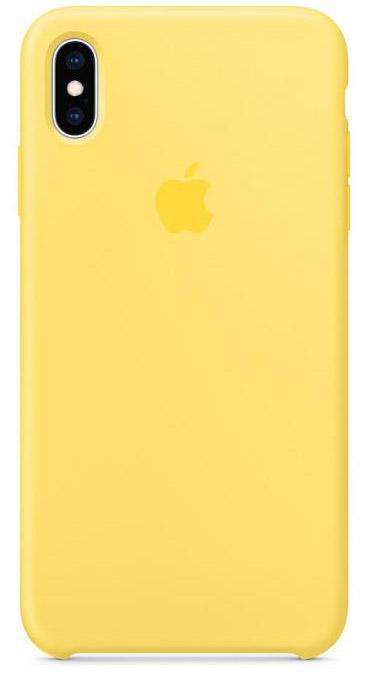Чехол Silicone Case качество Lux для iPhone Xs Max желтый в Тюмени